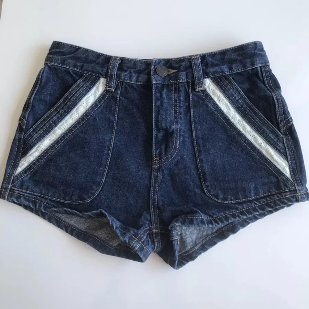 LIKE NEW- Free People Sweet Surrender Short High-Rise Denim Shorts Festival W 25